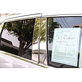 TFP (International Trim) Body Pillar Cover - Polished Stainless Steel Silver Set of 6 - 82483