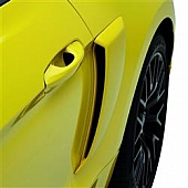 Air Design Fender Scoop - Black ABS Plastic Satin Set Of 2 - FO22A12