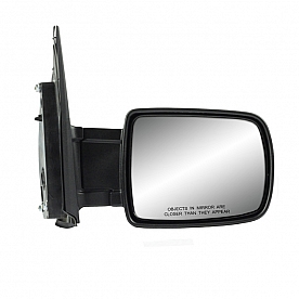 K-Source Exterior Mirror Manual OEM Black Single - 63055H