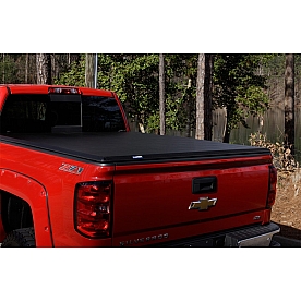 Lund International Tonneau Cover Hard Folding Black Matte Aluminum/ Vinyl - 969260