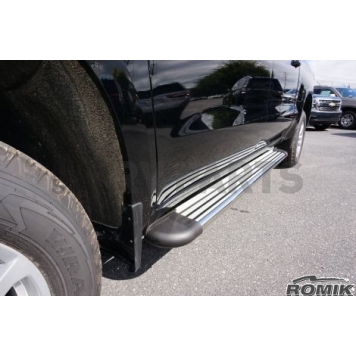 Romik USA Running Board Silver Aluminum Stationary - 20043418-1