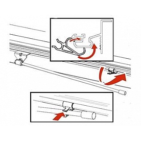 BAK Industries Tonneau Cover Lift Support Clip Set of 2 - 351B0024