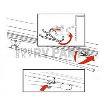 BAK Industries Tonneau Cover Lift Support Clip Set of 2 - 351B0024