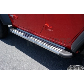 Romik USA Running Board Silver Aluminum Stationary - 21314418-2