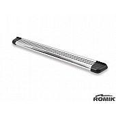 Romik USA Running Board Polished Aluminum Stationary - 22392418