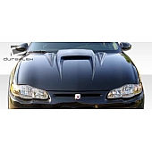 Extreme Dimensions Hood - Primered Fiberglass Black - 103782
