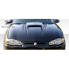Extreme Dimensions Hood - Primered Fiberglass Black - 103782