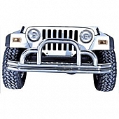 Rugged Ridge  Defender Bumper 1-Piece Design Stainless Steel Silver - 1152101