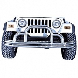 Rugged Ridge  Defender Bumper 1-Piece Design Stainless Steel Silver - 1152101