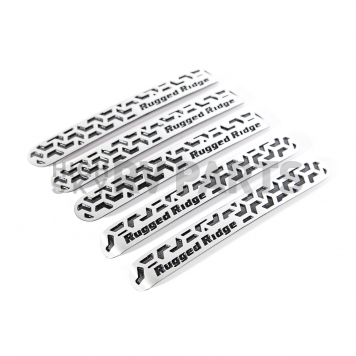 Rugged Ridge Exterior Door Handle Cover - Silver Aluminum Brushed - 1331153