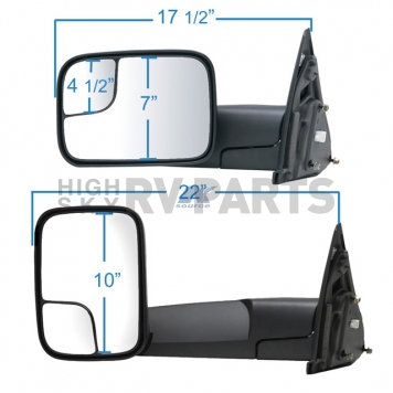 K-Source Exterior Towing Mirror Electric Rectangular Single - 60114C-2