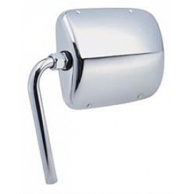 K-Source Exterior Mirror Manual Rectangular Silver Single - RH093