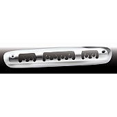 All Sales Center High Mount Stop Light Cover - Silver Polished Flames Aluminum - 98015P