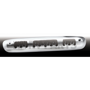 All Sales Center High Mount Stop Light Cover - Silver Polished Flames Aluminum - 98015P