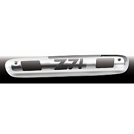 All Sales Center High Mount Stop Light Cover - Silver Polished Z71 Aluminum - 98008P