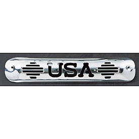All Sales Center High Mount Stop Light Cover - Silver Polished USA Aluminum - 94409P