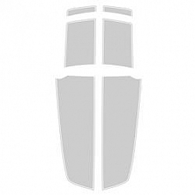 Trimbrite Body Graphics - Silver - Rally Stripe - 2010058