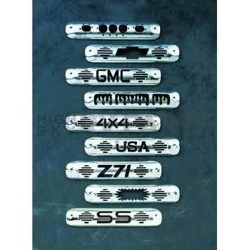 All Sales Center High Mount Stop Light Cover - Silver Polished USA Aluminum - 94400P-5