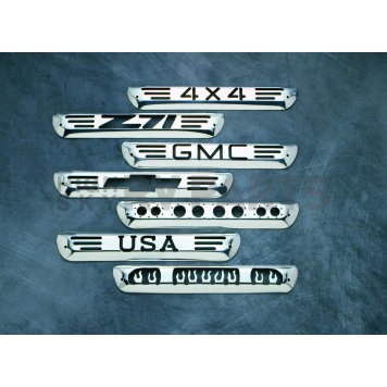 All Sales Center High Mount Stop Light Cover - Silver Polished USA Aluminum - 94400P-6