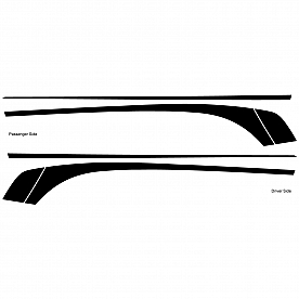 Trimbrite Body Graphics - Silver Set for 2011 Camaro - 201156