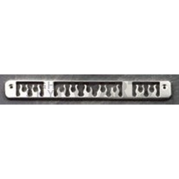 All Sales Center High Mount Stop Light Cover - Silver Polished Flames Aluminum - 94015P