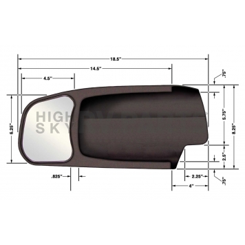 CIPA USA Exterior Towing Mirror Manual Rectangular Set Of 2 - 11400-1