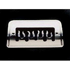 All Sales Center High Mount Stop Light Cover - Silver Polished Flames Aluminum - 94215P