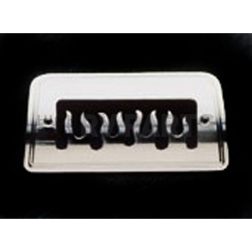 All Sales Center High Mount Stop Light Cover - Silver Polished Flames Aluminum - 94215P
