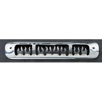 All Sales Center High Mount Stop Light Cover - Silver Polished Flames Aluminum - 94115P