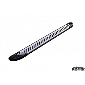 Romik USA Running Board Silver Aluminum Stationary - 60043418