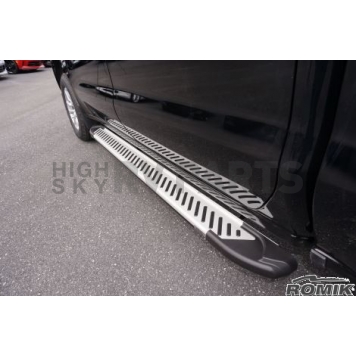 Romik USA Running Board Silver Aluminum Stationary - 60043418-2
