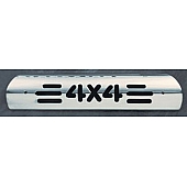 All Sales Center High Mount Stop Light Cover - Silver Polished 4X4 Aluminum - 43004P