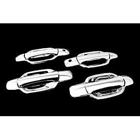 Paramount Automotive Exterior Door Handle Cover - Silver ABS Plastic Triple Chrome Plated - 640110