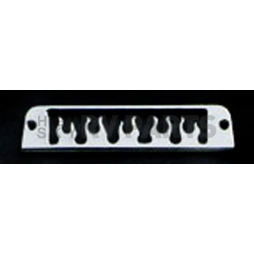 All Sales Center High Mount Stop Light Cover - Silver Polished Flames Aluminum - 31015P