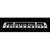 All Sales Center High Mount Stop Light Cover - Silver Polished Flames Aluminum - 44015P