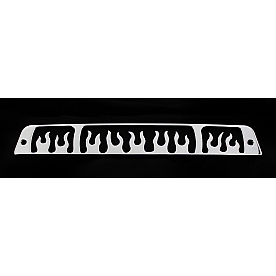 All Sales Center High Mount Stop Light Cover - Silver Polished Flames Aluminum - 44015P