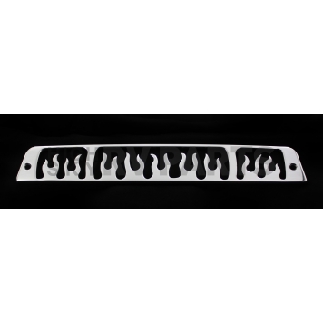 All Sales Center High Mount Stop Light Cover - Silver Polished Flames Aluminum - 44015P
