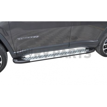 Romik USA Running Board Silver Aluminum Stationary - 61617418-2