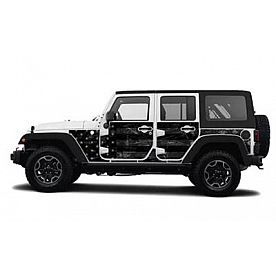 MEK Magnets Body Protector Kit - Matte Cast Vinyl Wrapped Magnet Panel Black Flag - 4007