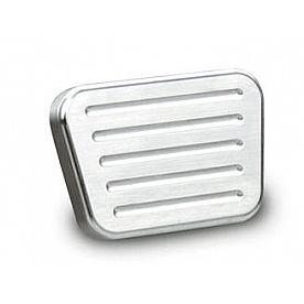 Lokar Performance Brake And Clutch Pedal Pad Set - Aluminum Natural - BAG6089