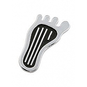 Mr. Gasket Dimmer Switch Pedal Pad - Deep Tread Aluminum Silver And Black - 9644