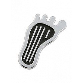 Mr. Gasket Dimmer Switch Pedal Pad - Deep Tread Aluminum Silver And Black - 9644