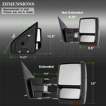 Xtune Exterior Towing Mirror Electric OEM Set Of 2 - 9937644-7