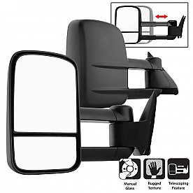 Xtune Exterior Towing Mirror Manual Rectangular Set Of 2 - 9936128