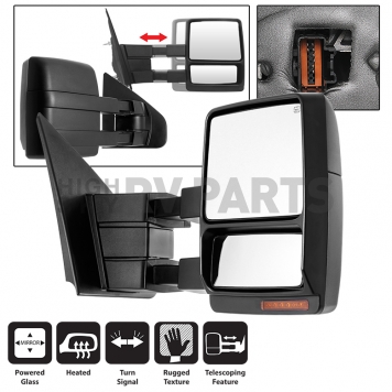Xtune Exterior Towing Mirror Electric Rectangular Single - 9935374