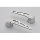 Lokar Performance Interior Door Handle - Silver Brushed Aluminum Set Of 2 - IDH2010