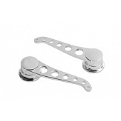 Lokar Performance Interior Door Handle - Silver Chrome Plated Steel Set Of 2 - IDH2025