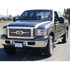 T-Rex Truck Products Grille Insert - Mesh Rectangular Polished Stainless Steel - 54561