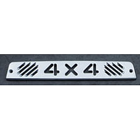 All Sales Center High Mount Stop Light Cover - Silver Polished 4X4 Aluminum - 44007P