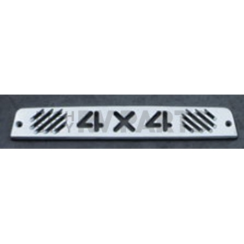 All Sales Center High Mount Stop Light Cover - Silver Polished 4X4 Aluminum - 44007P